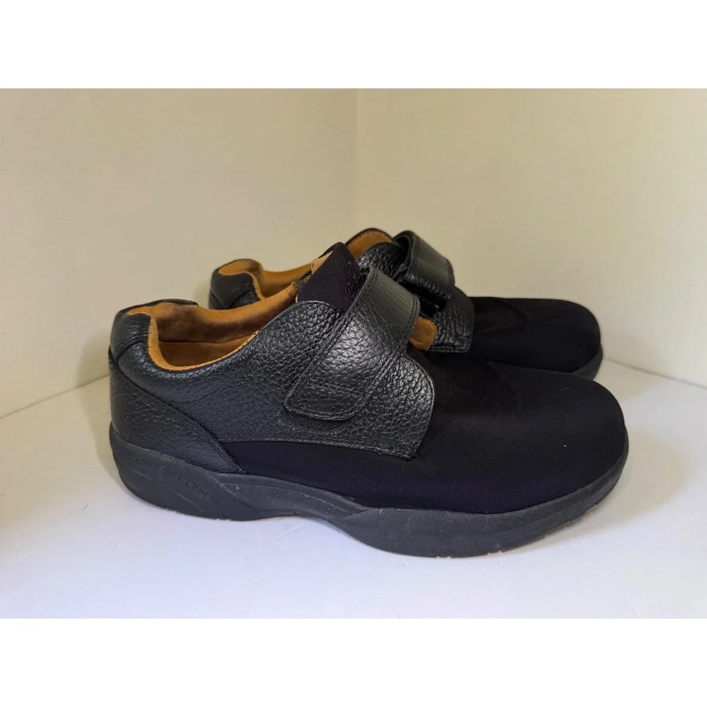 Dr. Comfort Brian X-Depth Mens 10.5 XW Black Leather Lycra Orthopedic Shoes 6910